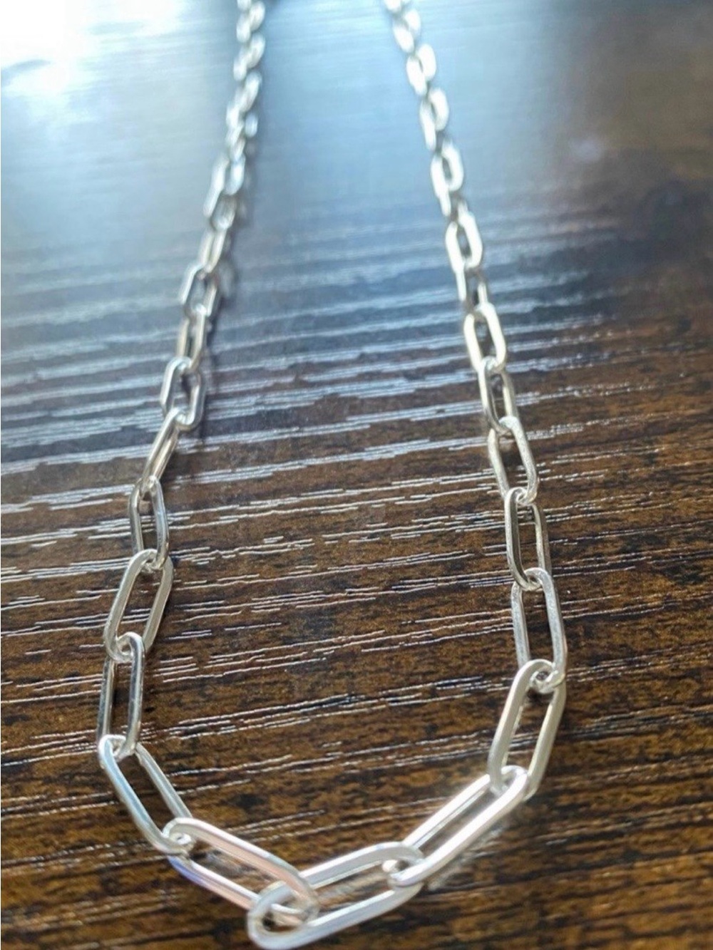 5mm, 20 inch, 925 Sterling Silver Paperclip Chain